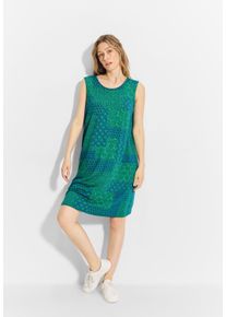 Cecil Damen Sommerkleid, grün, casual, Gr. XL, bedruckt, Stoff, 95% Viskose, 5% Elasthan, Kleider, knielang