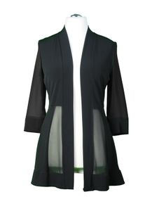 Damen Longblazer "HERMANN LANGE Collection Jerseyjacke / Langjacke / Hänger", schwarz, Gr. 42, HERMANN LANGE Collection, 100% Polyester, Blazer