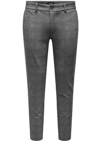Only & Sons ONLY & SONS Herren Chinohose "MARK CHECK PANTS", grau, modisch, Gr. 30, kariert, Obermaterial: 64% Viskose, 31% Polyester, 5% Elasthan, Hosen