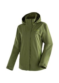 Maier Sports Damen Outdoorjacke "Metor rec W", grün, Gr. 21, 100% Polyester, Jacken, Damen Regenjacke wasserdicht mit Kapuze, 2 Taschen außen,