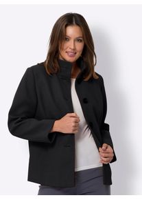 Classic Basics Damen Langjacke, schwarz, Gr. 56, unifarben, 100% Polyester, Jacken