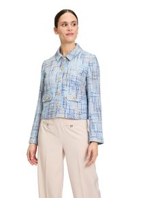 Betty Barclay Damen Jackenblazer "Betty Barclay Blazer-Jacke langarm", blau, Basic, Gr. 44, Obermaterial: 60% Polyacryl, 23% Baumwolle, 17%