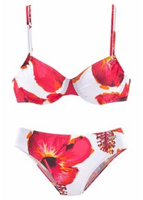 Lascana Damen Bügel-Bikini, bunt, Gr. 36, floral, Polyamid, Bikini-Sets, mit plakativem Blütenprint