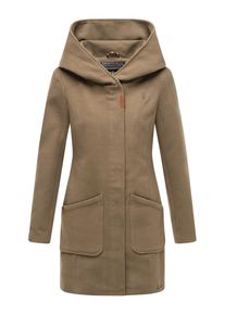 Marikoo Damen Wintermantel "Maikoo", braun, modisch, Gr. L, Oberstoff: 90% Polyacryl, 8% Viskose, 2% Elasthan, Futter: 100% Polyester, Ärmelfutter: