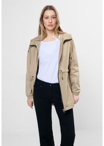Cecil Damen Trenchcoat, beige, casual, Gr. XXL, unifarben, Web, Obermaterial: 78% Baumwolle; 22% Polyamid; Futter: 100% Polyamid, Mäntel, mit Kapuze