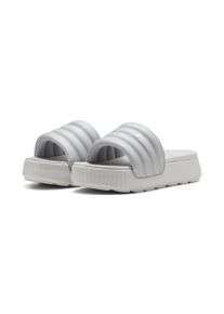 Puma Sandale "Karmen Puffy Aqua Metallics Slides Damen", Gr. 39silber feather gray metallic, Obermaterial: Synthetik; Futter: No lining; Innensohle: