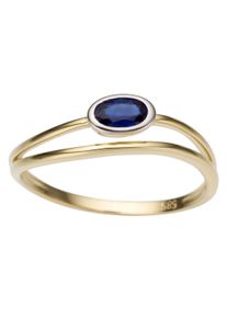 Firetti Damen Goldring "Schmuck Geschenk Gold 333 Damenring Goldring Edelstein Farbstein", 17, Gelbgold 333, 5mm, blau, Gelbgold 333, Fingerringe,