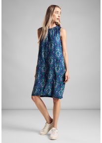Street One Damen Sommerkleid, blau, casual, Gr. 44, bedruckt, Stoff, 100% Viskose, Kleider, aus Viskose