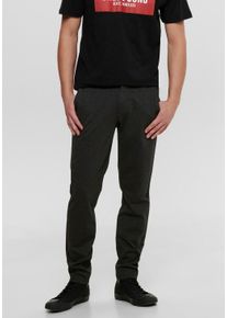 Only & Sons ONLY & SONS Herren Chinohose "MARK PANT", grau, modisch, Gr. 33, unifarben, Obermaterial: 76% Polyester, 20% Viskose, 4% Elasthan, Hosen