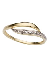 Firetti Damen Diamantring "Schmuck Geschenk Gold 333 Damenring Verlobungsring Goldring", 16, 0,01 ct P2 = erkennbare Einschlüsse, Gelbgold