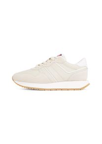 Tommy Jeans Damen Plateausneaker "TJW EVA RETRO RUNNER", Gr. 40, beige, Leder, Lederimitat, sportlich, Schuhe, Freizeitschuh, Halbschuh, Schnürschuh