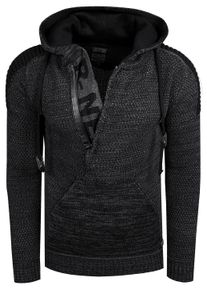 Rusty Neal Herren Kapuzensweatshirt "Knitwear", grau, casual, Gr. S, unifarben, 70% Polyacryl, 30% Baumwolle, Sweatshirts, mit praktischem