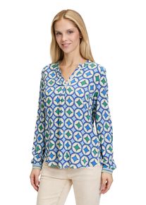 Cartoon Damen Shirtbluse "Cartoon Blusenshirt mit Rippbündchen", bunt, modisch, Gr. 36, Obermaterial: 100% Viskose., Blusen