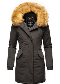 Marikoo Damen Wintermantel "Karmaa", grau, elegant, Gr. S, Obermaterial: 100% Polyester, Futter: 100% Polyester, Wattierung: 100% Polyester,