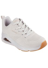 Skechers Damen Sneaker "TRES-AIR UNO", Gr. 35, weiß, Lederimitat, Textil, unifarben, sportlich, Schuhe, Freizeitschuh, Halbschuh, Schnürschuh mit