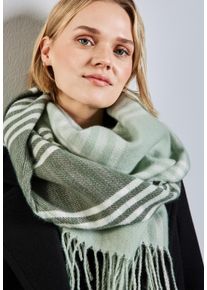 Street One Damen Halstuchlight mint grün, casual, gemustert, Stoff, 100% Polyester, Modetücher, mit Karomuster