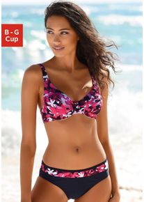 Petite Fleur Damen Bügel-Bikini, lila, Gr. 36, floral, Polyamid, Bikini-Sets, mit floralem Druck