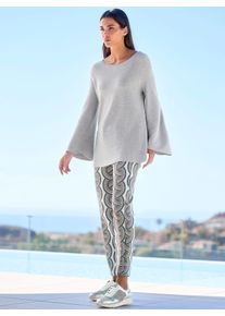 Heine Damen Rundhalspullover "Pullover", grau, Gr. 42, unifarben, meliert, 70% Viskose, 30% Polyamid, Pullover
