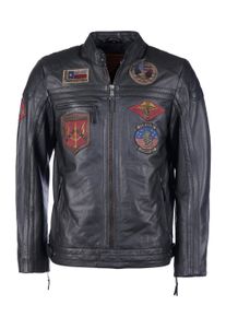 Top Gun Herren Lederjacke "TGJ1005", schwarz, Gr. L, Obermaterial: 100% Leder, Lamm / Innenfutter: 100% Baumwolle / Ärmelfutter: 100% Polyester /