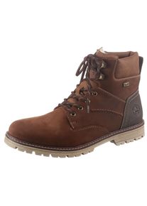 Rieker Herren Schnürstiefel, Gr. 45, braun, Leder, Lederimitat, modisch, Schuhe, mit Rieker-TEX Ausstattung