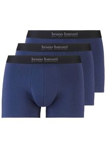 Bruno Banani Herren Boxershorts "Short 3Pack Energy Cotton", Gr. S, blau, Obermaterial: 93% Baumwolle, 7% Elasthan, kontrastfarbene Details,