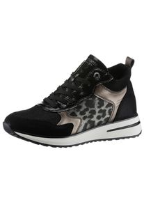 Remonte Damen Keilsneaker, Gr. 40, gold, Textil, Lederimitat, sportlich, Schuhe, Freizeitschuh, High-Top-Sneaker, Schnürer, Innenreißverschluss