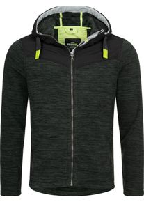 LPO Herren Fleecejacke "ELKFORD URBAN MEN", grün, casual, Gr. 48, 100% Polyester, Jacken, weiche Fleecejacke in traditioneller Optik