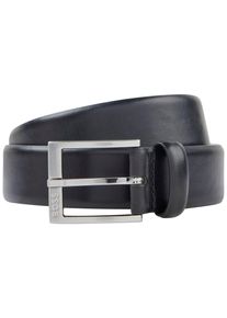BOSS Damen Ledergürtel, schwarz, elegant,klassisch,modisch, Gr. 110, unifarben, Leder, Gürtel, mit eckiger Schließe und eingraviertem Logo