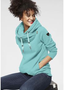 Ragwear Damen Kapuzensweatshirt "GRIPYBUTTON", grün, casual, Gr. XS, meliert, kontrastfarbene Details, Sweatware, Obermaterial: 70% Baumwolle, 30%
