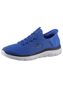 Skechers Herren Slip-On Sneaker "SUMMITS-HIGH RANGE", Gr. 48,5, blau, Textil, sportlich, Schuhe, Freizeitschuh mit Slip Ins-Fersenpart für einen