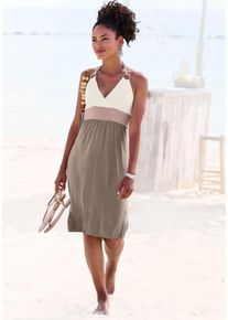 Beach Time BEACHTIME Damen Strandkleid, rosa, feminin, Gr. 38, colorblocking, Jersey, Obermaterial: 100% Viskose, Kleider, mit Color-Blocking-Optik,