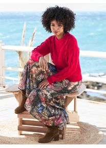 Heine Damen Rundhalspullover "Pullover", rot, Gr. 40, unifarben, 100% Polyacryl, Pullover