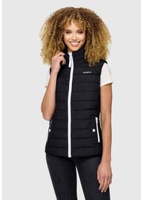 Marikoo Damen Steppweste "Reimii", schwarz, Gr. XL, Obermaterial: 100% Polyester;Seitliches Obermaterial: 95% Polyester, 5% Elasthan; Innenmaterial: