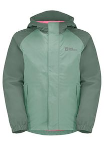 Jack Wolfskin Kinder Regenjacke "TUCAN JACKET K", grün, Gr. 128, OBERSTOFF 100% POLYESTER FUTTER 100% POLYESTER, Jacken