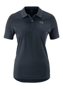 Gonso Damen Radtrikot "Pederoa", blau, Gr. 40, 100% Polyester, Trikots, Damen Radshirt, Polo-Shirt mit Spitzkragen, mit Rückentasche