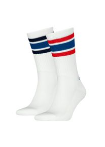 Levi's LEVI'S Damen Socken "LEVIS REG CUT SPORT 2P", Gr. 35, bunt, Baumwollmischung, unifarben mit Farbeinsatz, Socken, mit sportlichen Streifen-Mustern