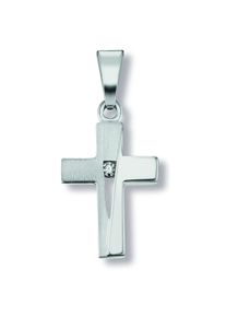 ONE ELEMENT Damen Ketten-Anhänger "Zirkonia Kreuz Anhänger aus 925 Silber", Silber 925 (Sterlingsilber), silber, Silber 925 (Sterlingsilber),