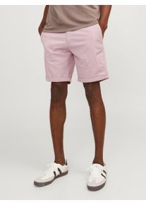 Jack & Jones JACK & JONES Herren Chinoshorts "JPSTFURY JJSHORTS ANA SN", rosa, modisch, Gr. XS, unifarben, Web, Obermaterial: 98% Baumwolle, 2% Elasthan, Hosen,