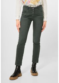 Cecil Damen Stoffhose, grün, casual, Gr. 32, unifarben, Web, 60% Baumwolle, 38% Lyocell, 2% Elasthan, Hosen, 5-Pocket-Style