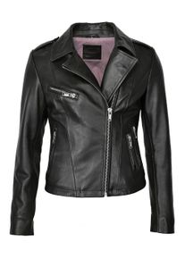 Mustang Damen Lederjacke "31021528", schwarz, Gr. S, Obermaterial: 100% Leder, Lamm / Futter: 100% Baumwolle / Ärmelfutter: 100% Polyester, Jacken