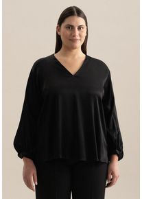 Seidensticker Damen Klassische Bluse "Schwarze Rose", schwarz, Gr. 52, unifarben, 100% Viskose, Blusen, Tunika Uni