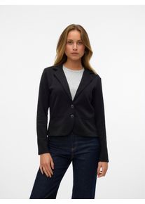 Véro Moda VERO MODA Damen Jerseyblazer "VMEMMA LS BLAZER JRS NOOS", schwarz, modisch, Gr. 36, unifarben, Jersey, Obermaterial: 70% Polyester, 30% Baumwolle,