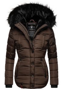 Marikoo Damen Steppjacke "Lotusblüte", braun, modisch, Gr. XS, Oberstoff: 100% Polyester, Futter: 100% Polyester, Wattierung: 100% Polyester,