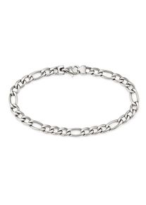 Bruno Banani Herren Edelstahlarmband "Schmuck Geschenk Armkette Figarokette breit Silber", 19, Edelstahl, silber, Edelstahl, Armbänder