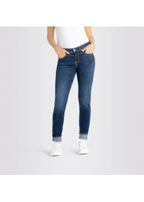 MAC Damen Slim-fit-Jeans "RICH SLIM", blau, casual, Gr. 34, Denim/Jeans, Obermaterial: 71% Baumwolle, 16% Polyester, 11% Modal, 2% Elasthan, Jeans