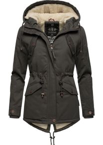 Marikoo Damen Winterjacke "Manolya", grau, casual, Gr. M, Oberstoff: 100% Baumwolle, Futter: 100% Polyester, Wattierung: 100% Polyester, Ärmelfutter: