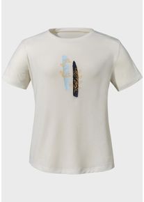 Schöffel SCHÖFFEL Damen Funktionsshirt "T Shirt Haberspitz L", weiß, sportlich, Gr. 36, Oberstoff: 77% Polyester 18% Lyocell 5% Elasthan, Shirts