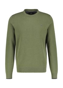 Lerros Herren Rundhalspullover, grün, casual, Gr. XXL, unifarben, Strick, Obermaterial: 100% Baumwolle, Pullover, mit Logo-Stickerei