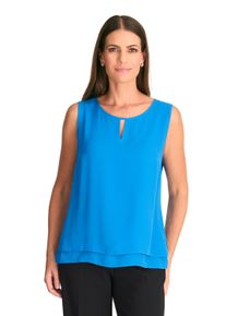 Damen Tanktop "HERMANN LANGE Collection Top Senta", blau, Gr. 52, HERMANN LANGE Collection, 100% Polyester, Tops