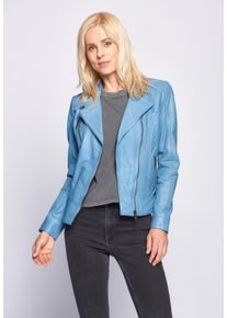 Maze Damen Lederjacke "Sally", blau, Gr. S, Obermaterial: 100% Lammleder / Futter: 100% Polyester, Jacken